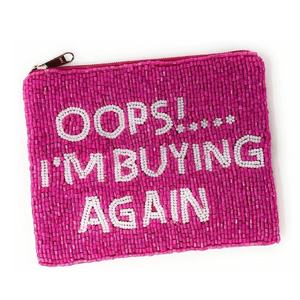 Pochette à monnaie perlée faite à la main avec fermeture éclair, sac à perles rose, cadeau d'anniversaire, porte-cartes, petit portefeuille d'épargne, pochette rose pour filles, accessoire - Product Image 2