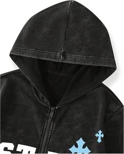 Men's Gothic Hoodies Hip Hop Streetwear Sweatshirts Grunge Graphic Hooded <b>Jackets</b> - Product Image 3