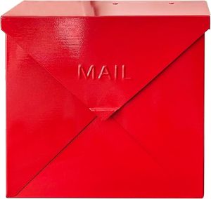 Wholesale Glossy Copper Orange <b>Wall</b> Mount Mailbox Envelope Shape Embossed MAIL Letter <b>Box</b> - Product Image 3