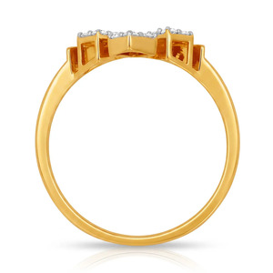 Anillo de Diamantes de Oro Amarillo para Mujer, Corte Brillante Redondo, Anillo de Compromiso de Lujo - Product Image 4