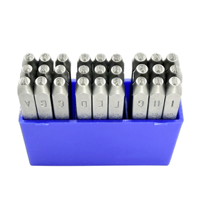 German Letter Industrial Grade Classic Design 27pcs 2mm Alphabet Steel <b>Stamp</b> Set with Ampersand - Product Image 4