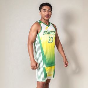 Ensembles de shorts de basketball personnalisés entièrement sublimés, maillots d'équipe, séchage rapide, uniforme de basketball unisexe, grande taille, antibactérien - Product Image 4