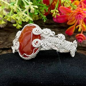 Zircon Sterling Silver Wire Wrapped Handmade Designer Gemstone Charm <b>Bracelet</b> Simple Classic Design Luxury Jewelry Gift for Her - Product Image 2