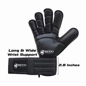 Latest Design <b>Goalkeeper</b> <b>Gloves</b> German Latex Backhand Silicon Inject Roll Finger Cut Attached Strap Customiedzed Design - Product Image 3