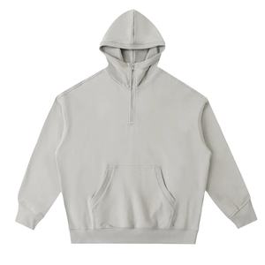 Sudadera con capucha y cremallera para hombre, personalizada, de gran gramaje (400 g/m²), extragrande, con bolsillo frontal, diseño de hombros caídos, para otoño, con logotipo impreso ODM - Product Image 1