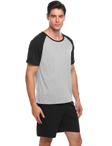 Men summer shorts set latest design new fashion men's t-shirt and short set men style shorts set - Product Image 1