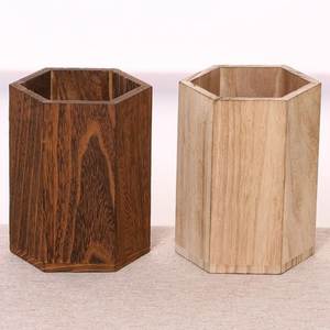 Stylish Wooden Pen Holder Organizer for Office <b>Desk</b> and <b>Study</b> Table Natural Wood <b>Desk</b> Pen Stand Organizer for Home Office - Product Image 6
