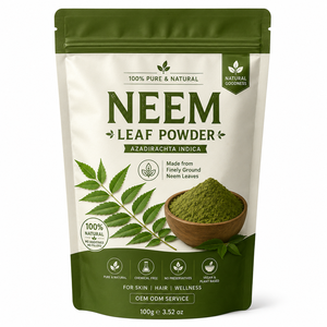 Polvo de Hoja de Neem 100% Puro Secado Naturalmente, 100g, Grado Alimenticio Natural, Calidad de Exportación, Proveedor a Granel de la India - Product Image 1
