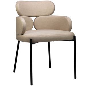 Sillón de Tela Moderno de Estilo Nórdico Minimalista para Cafetería, Restaurante, Silla de Comedor de Lujo Ligero con Respaldo para el Hogar - Product Image 1