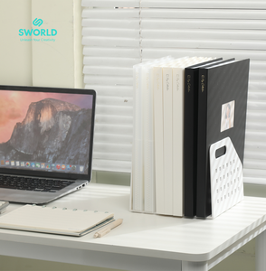 SWORLD Wholesale ABS Japandi Desktop File Organizer <b>Document</b> <b>Folder</b> Holder Compact Multi-Color OEM ODM - Product Image 1