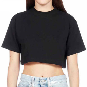 2026 Latest Design Slim Fit Women Autumn/Winter Short <b>Crop</b> <b>Top</b> T-Shirts 100% Cotton Breathable Customizable Colors Low MOQ - Product Image 1