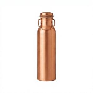 <b>Copper</b> <b>Water</b> <b>Bottle</b> With Black Marble Pattern Portable Travel Thermos Modern Design Eco Friendly Drinkware - Product Image 2