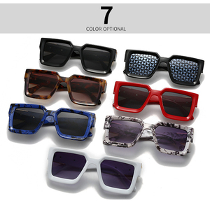 Lmamba 9239 Classic Vintage Custom Logo Thick Square Sun Glasses Luxury Brand Designer Retro Fashion <b>Sunglasses</b> Men - Product Image 5