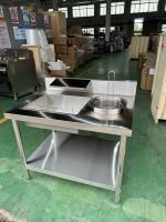 Table de panure en acier inoxydable de haute qualité, style KFC, pour poulet, manuelle, à vendre