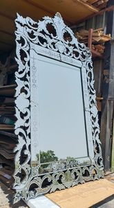 Handcrafted Venetian Silver <b>Rectangular</b> <b>Mirror</b> – Contemporary Decorative <b>Wall</b> Art <b>Mirror</b> for Chic & Elegant Home Decoration - Product Image 2