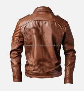 Veste en cuir véritable respirable et confortable pour les hommes de mode d'hiver Oem Designs pour hommes - Product Image 4