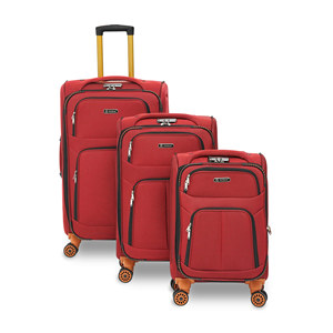 Polyester Luggage Set 3-Piece 20 24 28 Inch Expandable Soft <b>Suitcase</b> with 4 <b>Wheels</b> Combination Lock Lightweight Travel Bag - Product Image 1