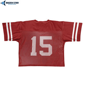 Men's V-Neck Football Jersey Short Sleeve Mesh Breathable 100% Polyester Number 15 Screen Printed High Quality Elastic Waist All - Product Image 2