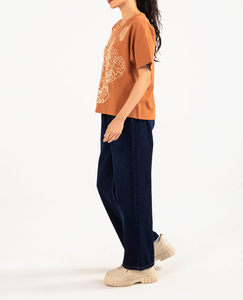 T-shirts en coton personnalisés pour femmes, prix d'usine, motif rayé, 220 g/m², uni, vierge, haute qualité, séchage rapide, respirant, été - Product Image 3