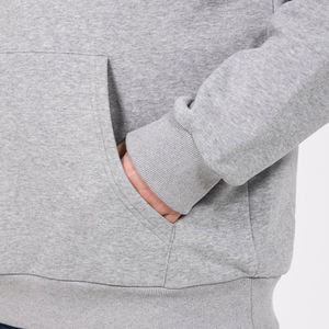 Sudadera con Capucha Gris para Hombre, Corte Regular, Algodón French Terry, Estilo Casual, Color Sólido, Diseño con Bolsillos, Ropa de Otoño - Product Image 6
