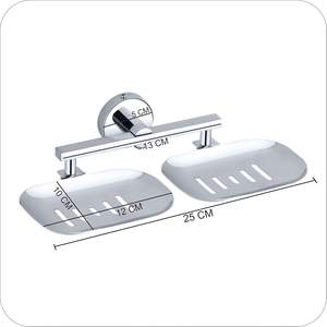 Porte-savon mural, porte-savon de salle de bain, porte-savon mural en acier inoxydable, porte-savon chromé - Product Image 6