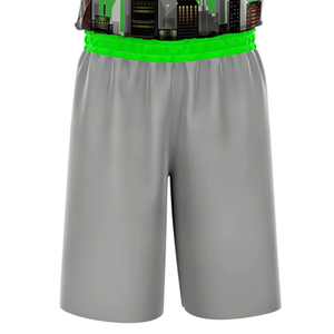Conjunto de Camiseta de Baloncesto Sublimada Personalizada, Diseño Urbano Gris Verde, Cuello en V sin Mangas, Ropa Deportiva de Secado Rápido para Adultos - Product Image 6