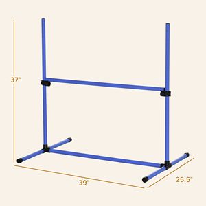 Set Agility per Cani Blu da 8 Pezzi con Barre di Salto Regolabili in Altezza e Borsa per il Trasporto, Barra Superiore Rimovibile per Proprietari di Animali Domestici - Product Image 3