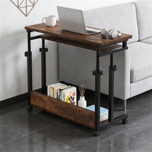 Scrivania per Computer Regolabile in Altezza con Spazio di Archiviazione, Doppia Funzione come Tavolino da Caffè e Tavolino Laterale per Divano - Product Image 4