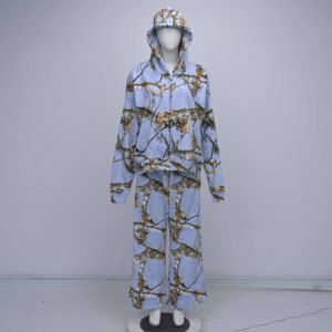 Wholesale Custom Realtree Camo Hoodie and Pant Set Oversized Drop Shoulder Joggers <b>Tracksuit</b> Breathable Casual Winter Clothing - Product Image 1