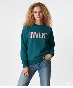 Sweat-shirt décontracté à col montant en molleton pour femme, avec broderie personnalisée et imprimé lettres, coupe oversize, manches classiques, haute qualité, nouveauté - Product Image 3