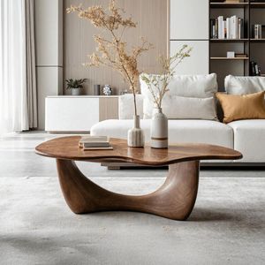 Table basse en bois contemporaine offrant un design épuré et une surface supérieure spacieuse - Product Image 5