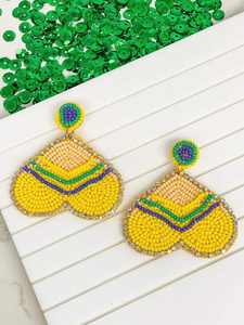 <b>Large</b> Colorful Hand Embroidered <b>Beaded</b> Earrings Girls And Women In Beautiful Fancy Color Design - Product Image 4