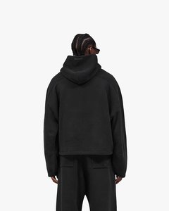 เสื้อฮู้ดดี้โอเวอร์ไซส์สีดำสำหรับผู้ชาย ผ้าเทอร์รี่คอตตอน สไตล์สตรีทแวร์ แขนปกติ พิมพ์ลายดิจิทัล ระบายอากาศได้ดี เหมาะสำหรับฤดูหนาว - Product Image 5