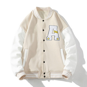Chaqueta Varsity de manga regular con bordado personalizado, estilo casual, corte regular, unisex, chaqueta totalmente personalizable para hombre a precio económico. - Product Image 1