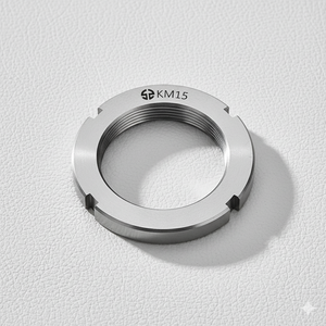Écrou de blocage DIN 981 KM15 pour usage industriel intensif CLASSE 4, auto-serrant, entièrement fileté, droite, pour roulement, vis 8 mm, écrou CNC - Product Image 5