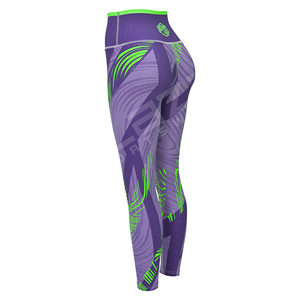 Women's Breathable Anti-Bacterial Standard <b>Thickness</b> Spandex/Polyester Knitted Seamless High Waist Knee-Length Custom <b>Leggings</b> - Product Image 5