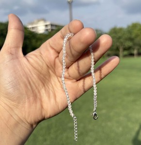 Premium Clear Quartz Crystal Bead <b>Bracelet</b> Handmade 925 Sterling <b>Silver</b> <b>Adjustable</b> Trendy Energy Stone Jewelry Gift Wholesale - Product Image 4