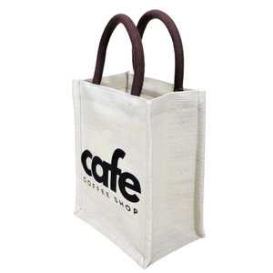 Bolsa de Regalo de Yute Reutilizable y Ecológica con Cierre de Cremallera y Superficie Laminada - Product Image 1