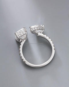 IGI/GIA Lab Grown Cut Diamond Vintage 14K Boda blanca/Anillo de compromiso Unisex Oro blanco fino para fiesta de aniversario-Worthy - Product Image 3