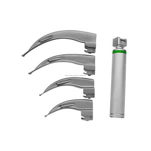 Ensemble et kit de laryngoscope à fibres optiques McIntosh - Acier inoxydable réutilisable, approuvé CE ISO - Product Image 1