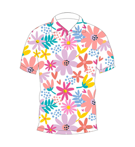 Polo pour homme à manches courtes, imprimé floral coloré, décontracté, pour l'été, pour le golf - Product Image 4