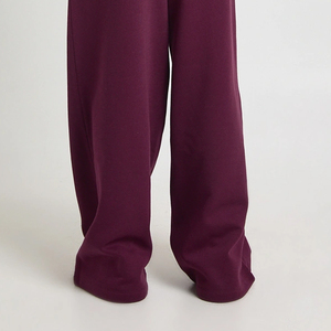 Survêtement pour femme, couleur unie, col en V, anti-UV, manches longues, coupe ample, taille élastique, vêtements décontractés, automne, polyester/nylon, sweat-shirt - Product Image 4