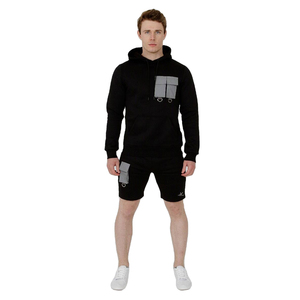Conjunto de Sudadera con Capucha y Pantalones Cortos de Estilo Casual Inteligente para el Verano, Tela Ligera y Suave, Look Diario, Presencia de Moda para Adultos - Product Image 5