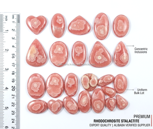 Pierre précieuse naturelle de rhodochrosite, cabochon, pierre brute, cristal rose rayé pour bijoux faits main, bagues, pendentifs et projets de bricolage - Product Image 3