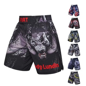 Shorts MMA pour hommes, polyester sublimé, légers, durables, professionnels, pour la salle de sport, la lutte, taille élastique, confortables, entraînement MMA - Product Image 1