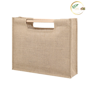 Bolsa de Yute Ecológica con Asas de Algodón, Bolsa de Compras Reutilizable - Product Image 2