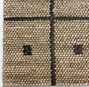 พรมปูพื้นทำมือสไตล์โมเดิร์นจากเส้นใยปอกระเจา ดีไซน์ลายเส้นนามธรรม เป็นมิตรกับสิ่งแวดล้อม สไตล์โบโฮ เหมาะสำหรับห้องนั่งเล่น ห้องนอน และตกแต่งบ้าน - Product Image 3