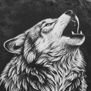 Camiseta de hombre de corte holgado estilo streetwear, de algodón grueso, informal, lisa por delante, para 2025, de moda, suministro al por mayor - Product Image 4