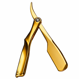Electroplating Gold Single Blade <b>Razor</b> Manual Barber <b>Straight</b> <b>Razor</b> Shaving Knife Shave Beard <b>Razor</b> for Men - Product Image 1