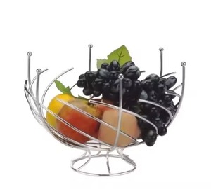 Panier à fruits le plus populaire, 3 niveaux, en fer noir, écologique, multifonctionnel, nouveau design, avec poignée, pour table de cuisine - Product Image 5